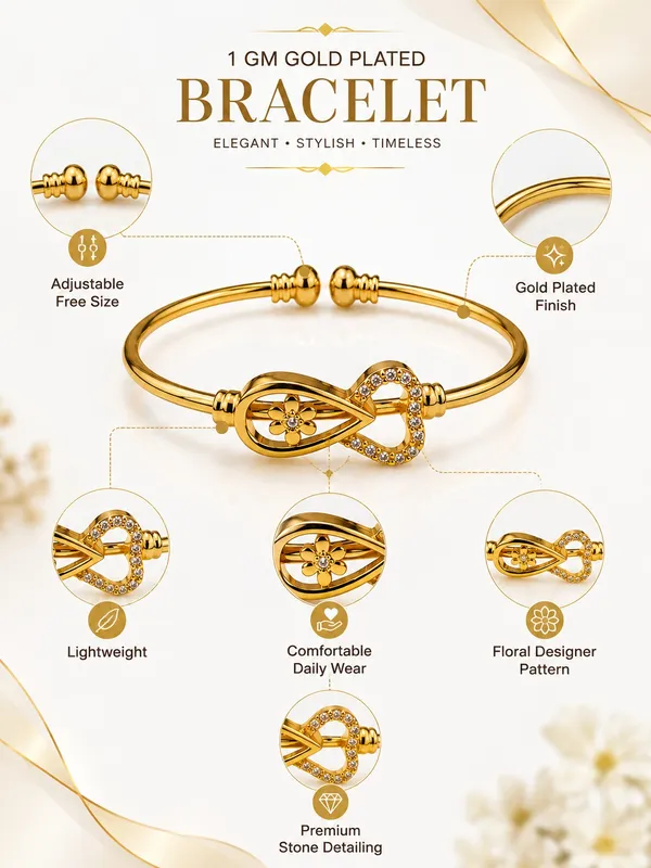1_GM_Gold_Plated_Infinity_Floral_Bracelet_with_AD_Stones_–_Adjustable_Free_Size_Bracelet_for_Women_1PC