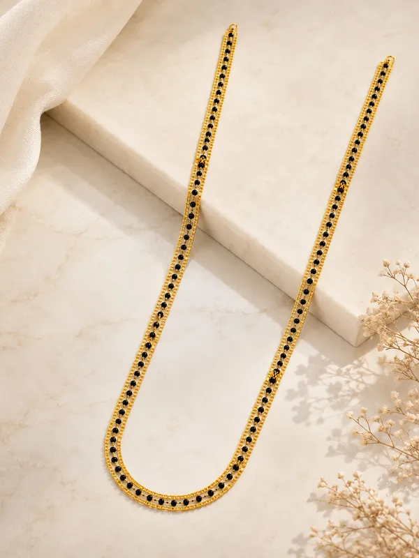1_GM_Gold_Plated_Mangalsutra_Dori_Chain_with_Black_Beads_–_24_Inch