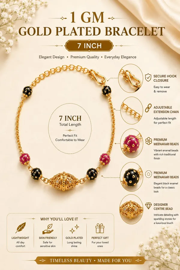 1_GM_Gold_Plated_Meenakari_Beaded_Bracelet_–_7_Inch