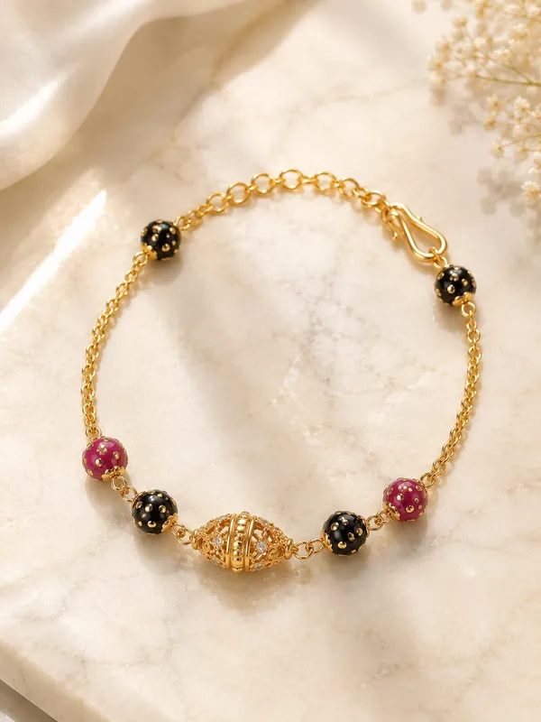 1_GM_Gold_Plated_Meenakari_Beaded_Bracelet_–_7_Inch