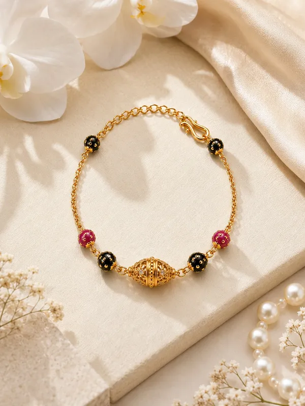 1_GM_Gold_Plated_Meenakari_Beaded_Bracelet_–_7_Inch