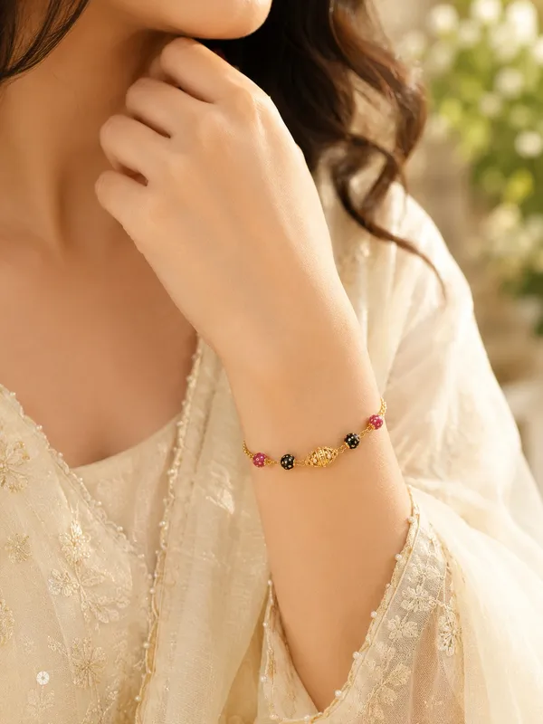 1_GM_Gold_Plated_Meenakari_Beaded_Bracelet_–_7_Inch