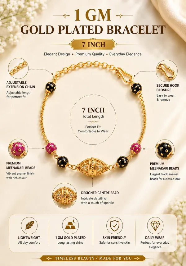 1_GM_Gold_Plated_Meenakari_Beaded_Bracelet_–_7_Inch