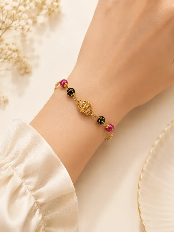 1_GM_Gold_Plated_Meenakari_Beaded_Bracelet_–_7_Inch