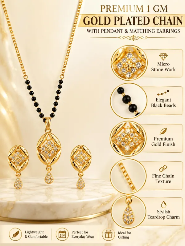 1_GM_Gold_Plated_Necklace_Set_with_Matching_Earrings_–_20_Inch
