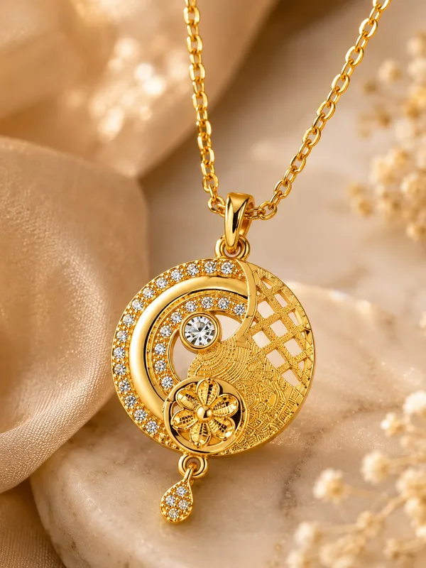 1_GM_Gold_Plated_Necklace_Set_with_Matching_Earrings_–_20_Inch