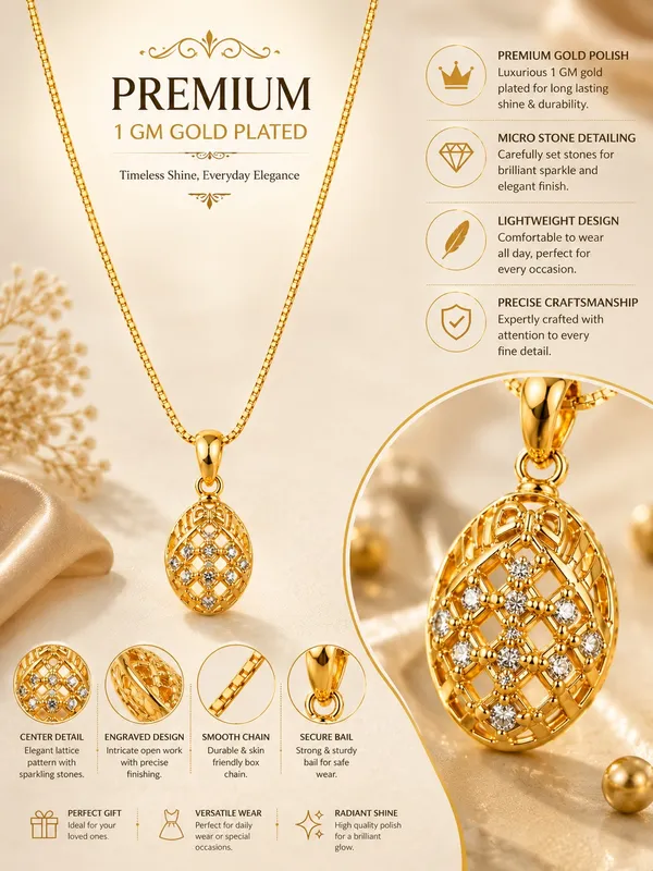 1_GM_Gold_Plated_Oval_CZ_Pendant_Chain