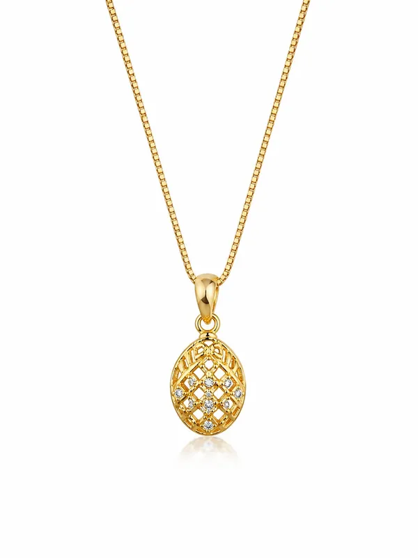 1_GM_Gold_Plated_Oval_CZ_Pendant_Chain