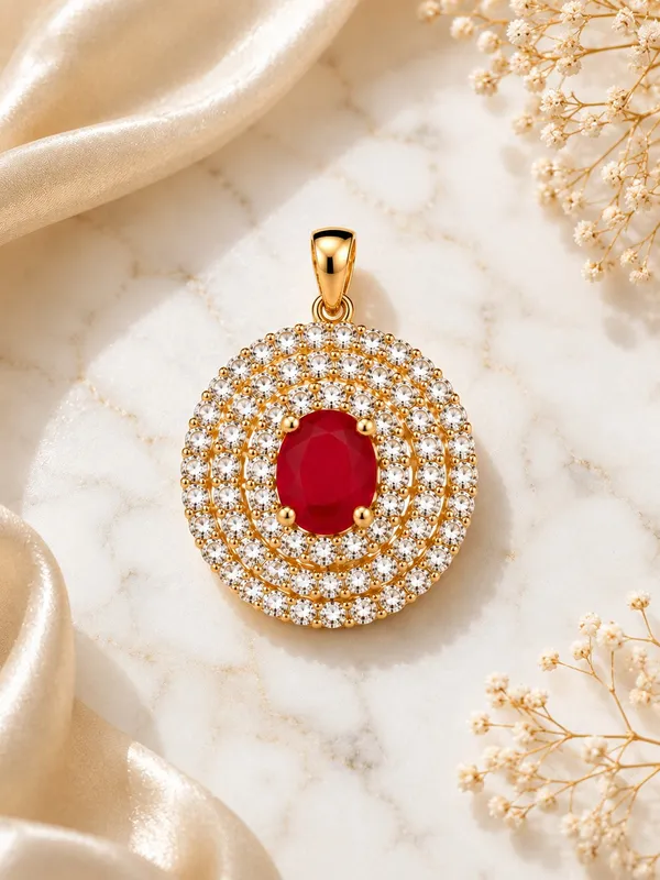 1_GM_Gold_Plated_Red_AD_Stone_Pendant