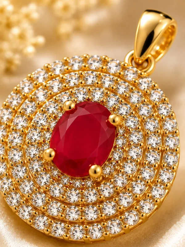 1_GM_Gold_Plated_Red_AD_Stone_Pendant