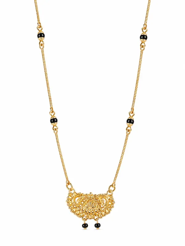 1_GM_Gold_Plated_Rose_Gold_Black_Bead_Necklace_with_Floral_Pendant