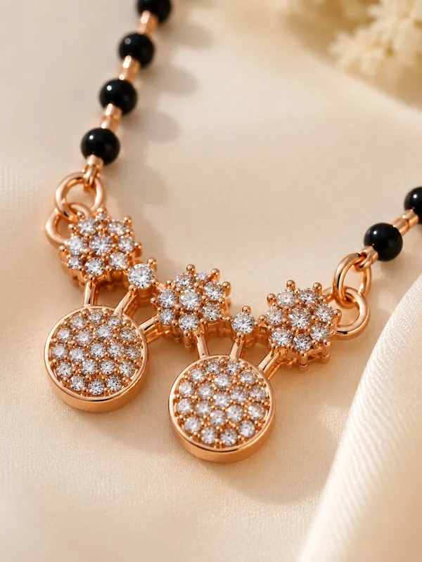 1_GM_Gold_Plated_Rose_Gold_Black_Beaded_AD_Chain