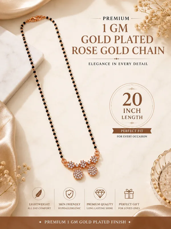 1_GM_Gold_Plated_Rose_Gold_Black_Beaded_AD_Chain