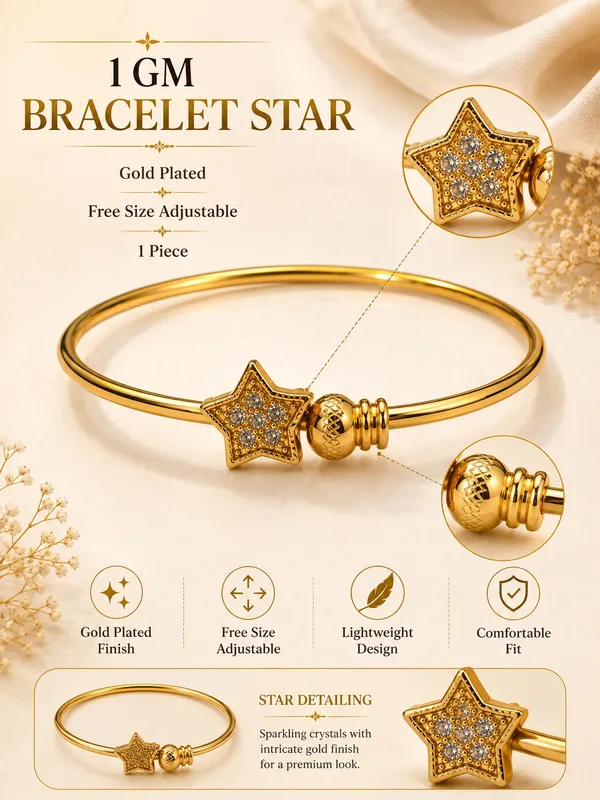1_GM_Gold_Plated_Star_Bracelet_with_Sparkling_Crystal_Detailing_1PCS