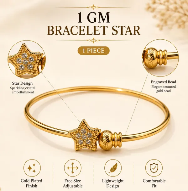1_GM_Gold_Plated_Star_Bracelet_with_Sparkling_Crystal_Detailing_1PCS