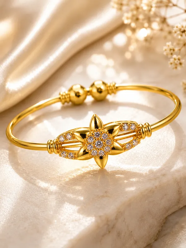 1_GM_Gold_Plated_Star_Flower_Bracelet_with_AD_Stones_–_Free_Size_Adjustable_Bracelet_for_Women