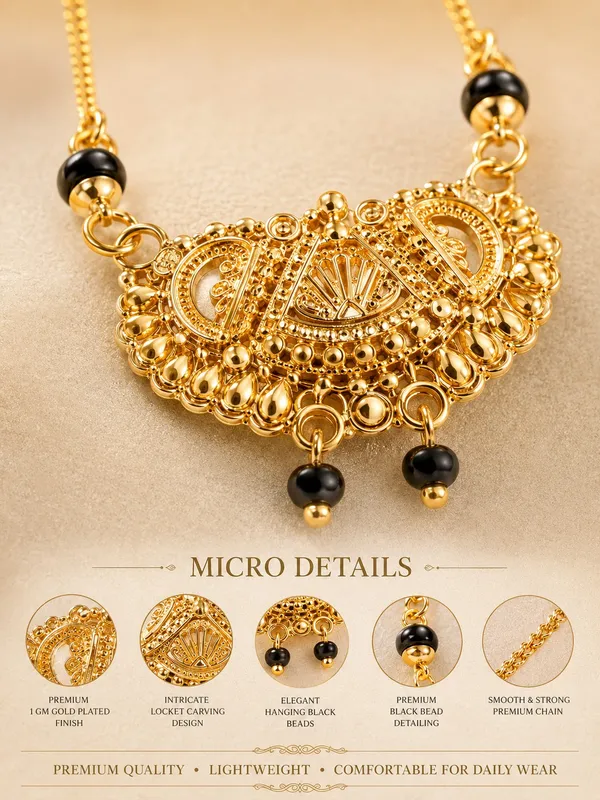 1_GM_Gold_Plated_Traditional_Temple_Design_Chain_with_Locket_–_18_Inch_Black_Bead_Necklace