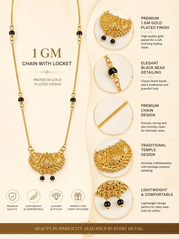 1_GM_Gold_Plated_Traditional_Temple_Design_Chain_with_Locket_–_18_Inch_Black_Bead_Necklace