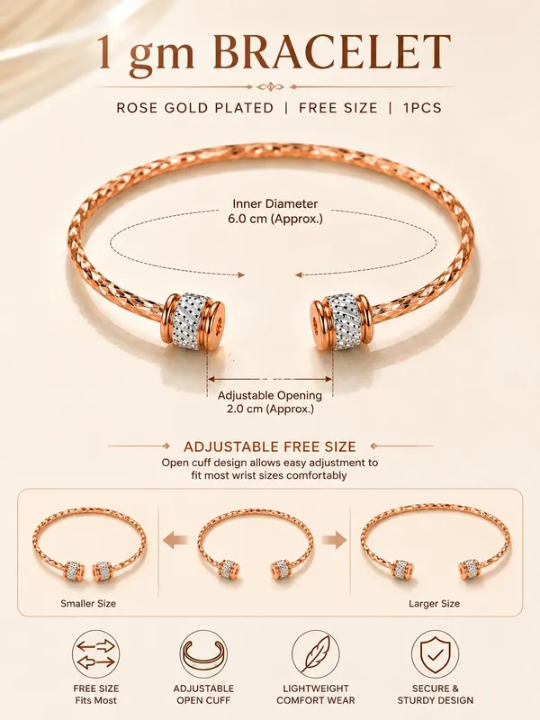 1_GM_Rose_Gold_Plated_Adjustable_Bracelet_1pcs