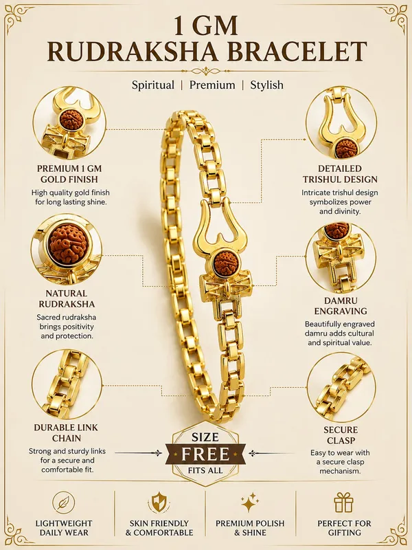 1_GM_Rudraksha_Trishul_Bracelet_–_Gold_Plated