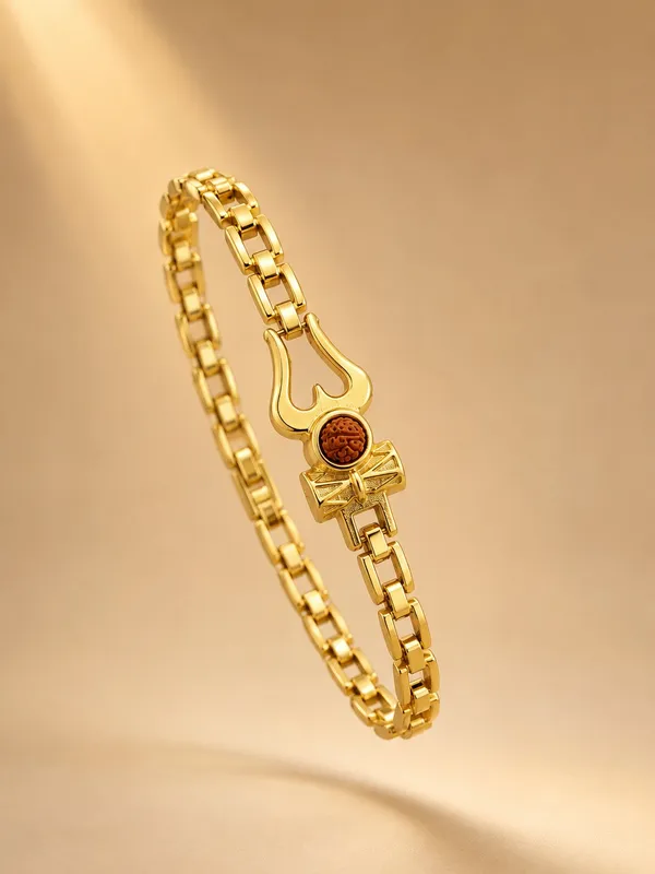 1_GM_Rudraksha_Trishul_Bracelet_–_Gold_Plated