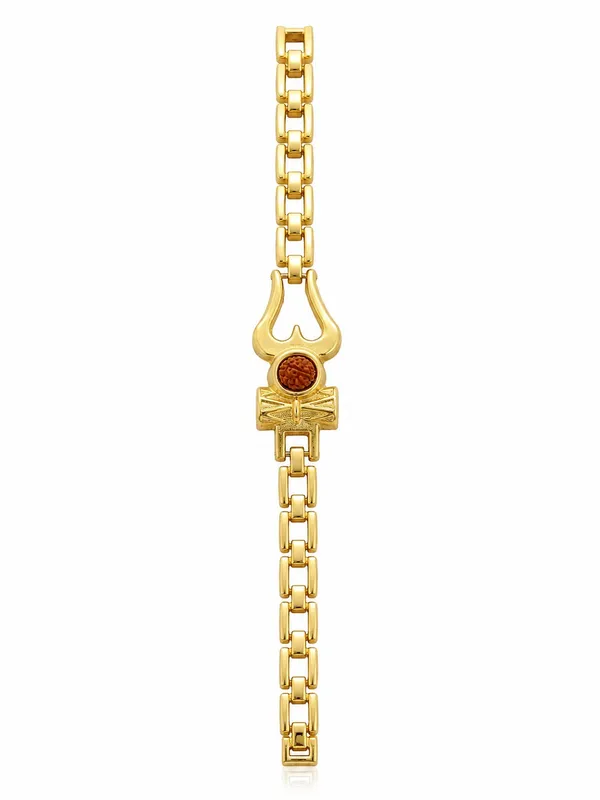 1_GM_Rudraksha_Trishul_Bracelet_–_Gold_Plated