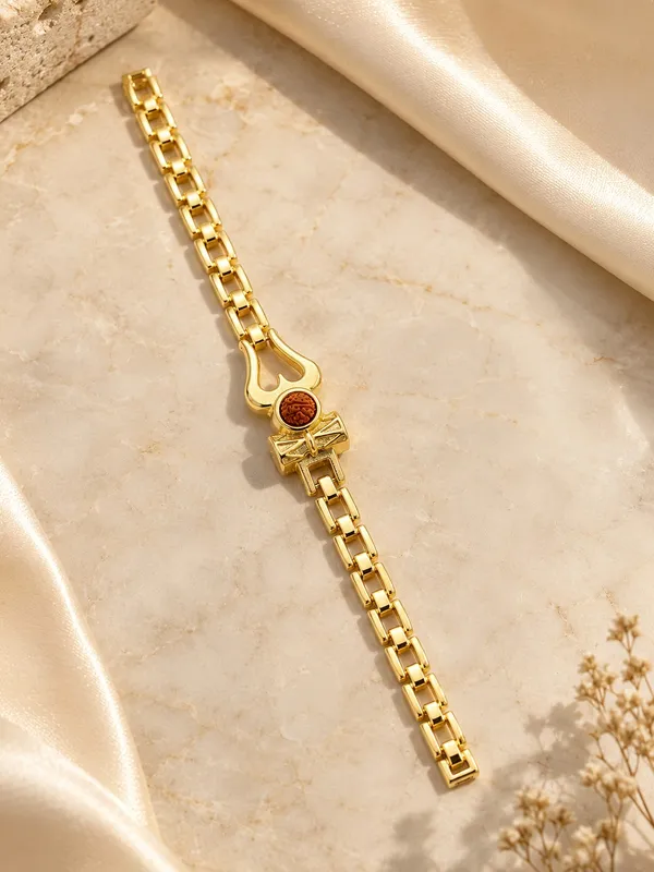 1_GM_Rudraksha_Trishul_Bracelet_–_Gold_Plated
