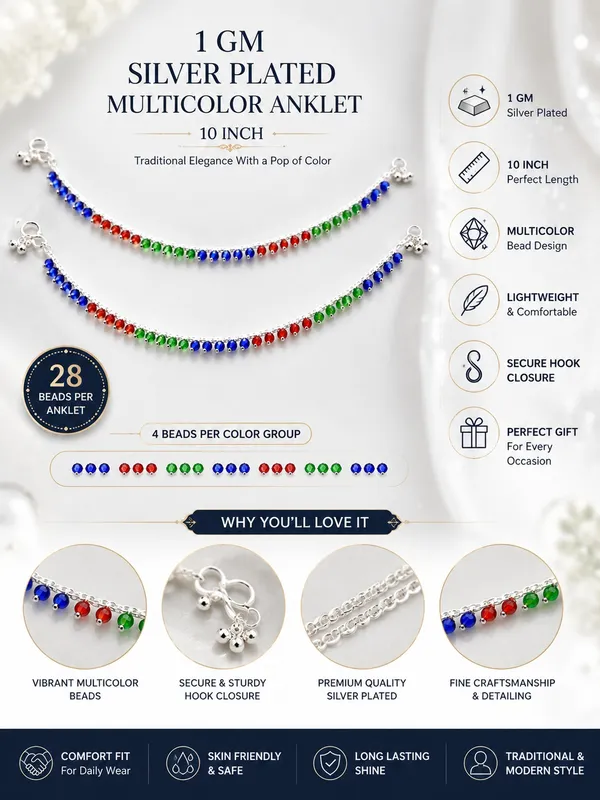 1_GM_Silver_Plated_Multicolor_Beaded_Anklet_with_Ghungroo_Charms_–_10_Inch