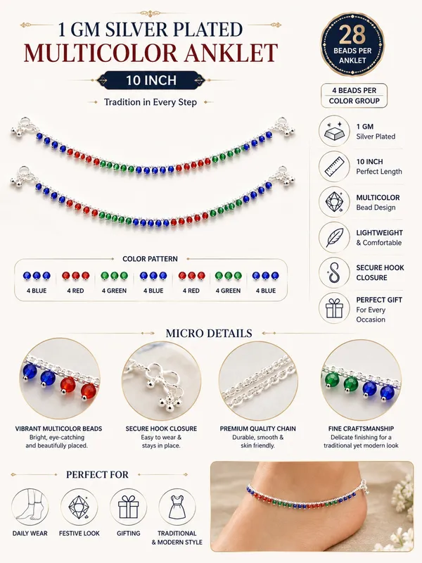 1_GM_Silver_Plated_Multicolor_Beaded_Anklet_with_Ghungroo_Charms_–_10_Inch