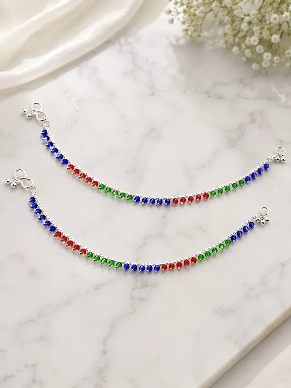 1_GM_Silver_Plated_Multicolor_Beaded_Anklet_with_Ghungroo_Charms_–_10_Inch