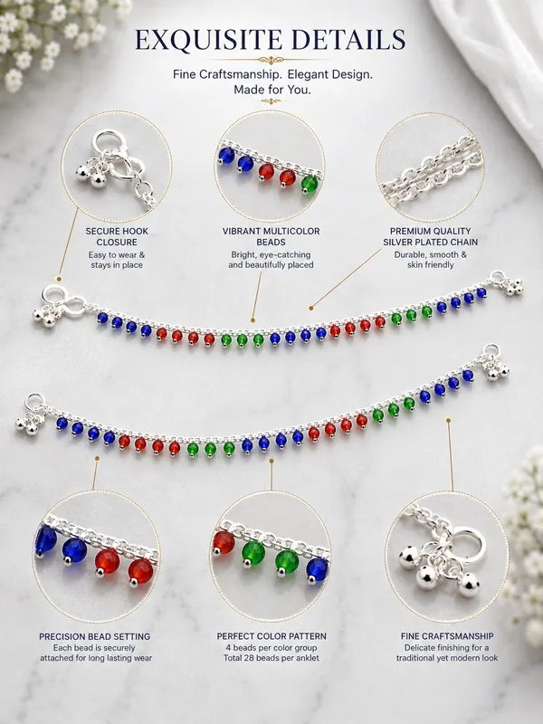 1_GM_Silver_Plated_Multicolor_Beaded_Anklet_with_Ghungroo_Charms_–_10_Inch