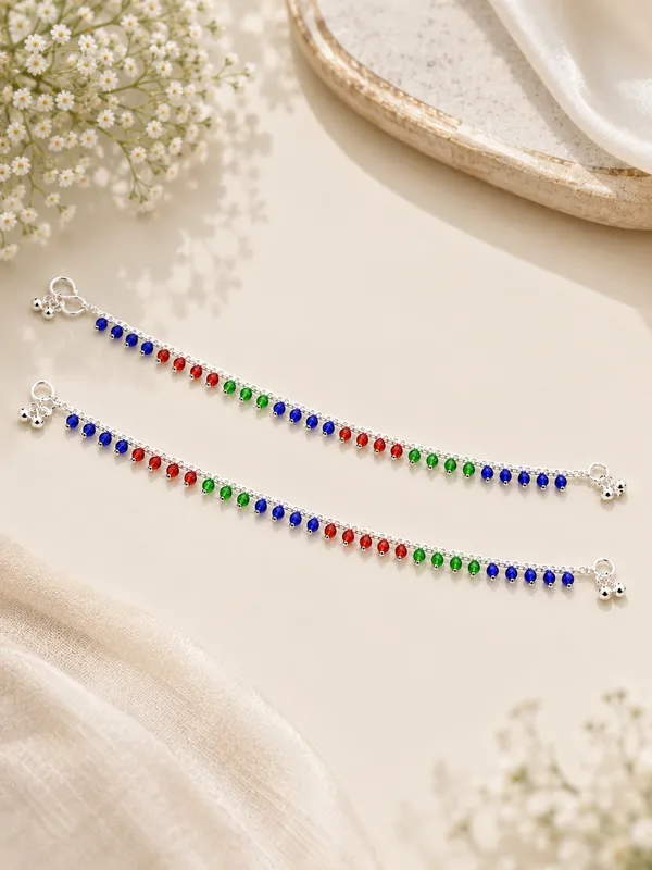 1_GM_Silver_Plated_Multicolor_Beaded_Anklet_with_Ghungroo_Charms_–_10_Inch