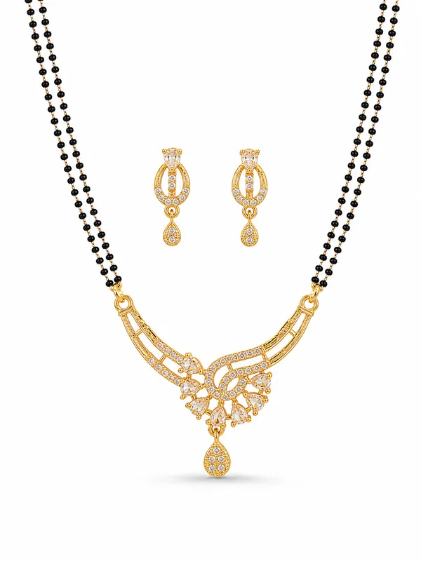1_Gram_Gold_Plated_2_Line_Black_Beaded_Mangalsutra_with_Locket_&_Matching_Earrings