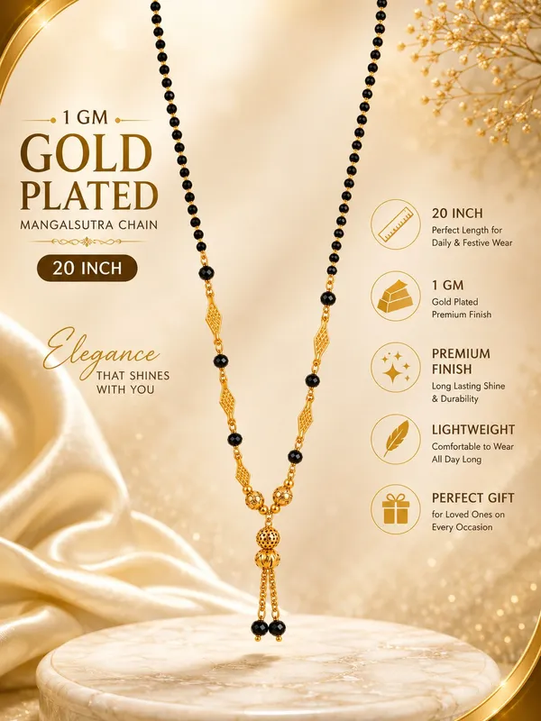 1_Gram_Gold_Plated_Black_Beaded_Mangalsutra_with_Textured_Gold_Connectors_&_Center_Pendant_–_20_Inch