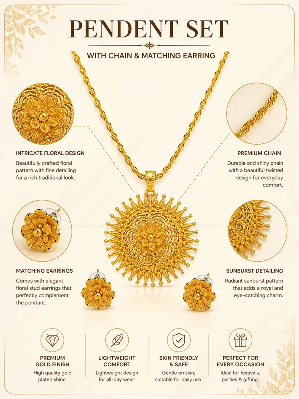1_Gram_Gold_Plated_Heart_Pendant_Set_with_Chain_&_Matching_Earrings