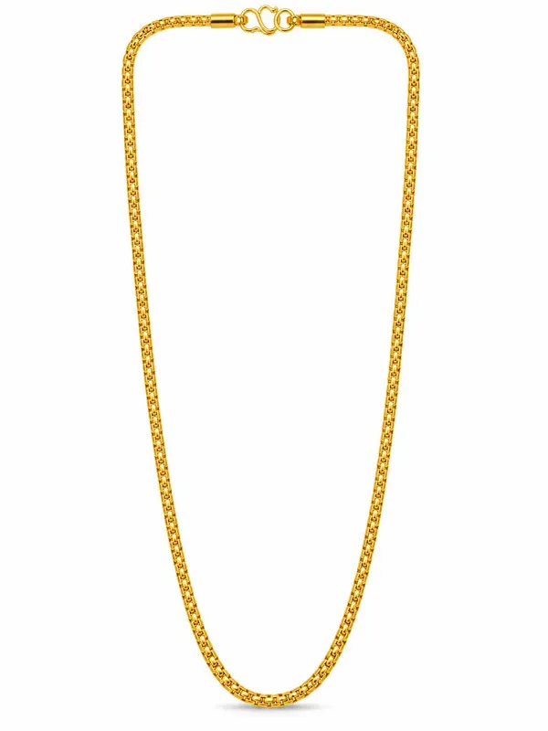 20_Inch_Gold_Plated_Box_Link_Chain_Necklace_with_S-Type_Hook_Closure