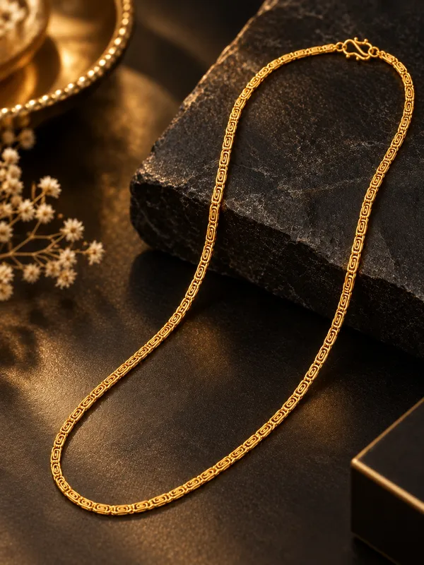 20_Inch_Gold_Plated_Intricate_Link_Chain_with_S-Type_Hook_Closure_for_Men