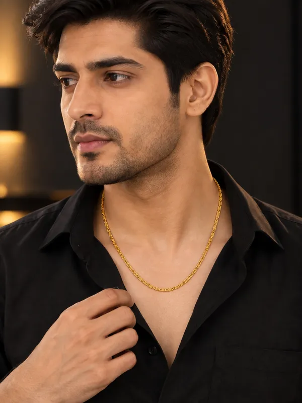 20_Inch_Gold_Plated_Intricate_Link_Chain_with_S-Type_Hook_Closure_for_Men