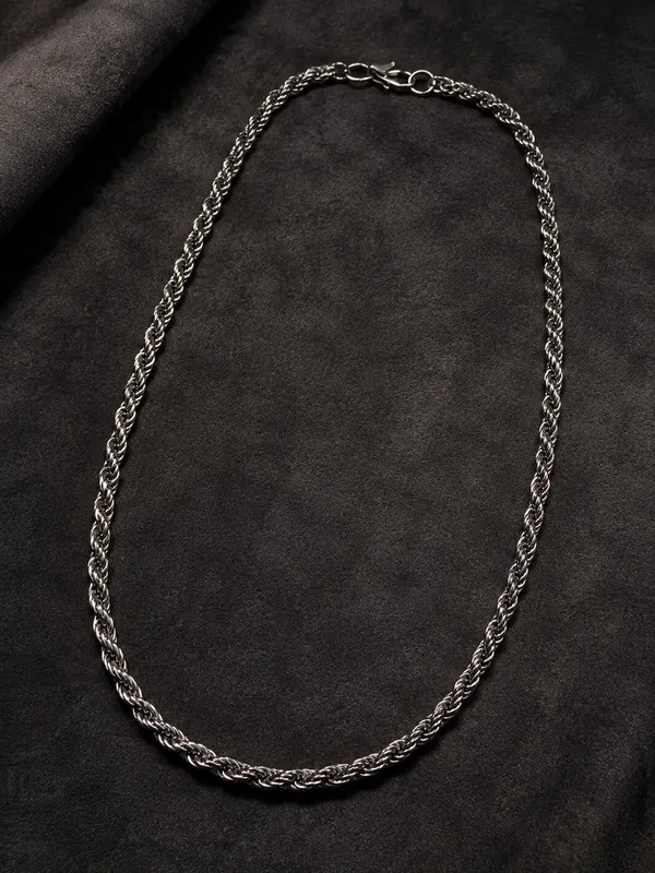 20_Inch_Silver_Tone_Braided_Link_Chain_for_Men_&_Women