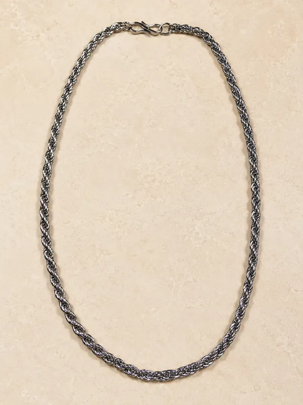 20_Inch_Silver_Tone_Braided_Link_Chain_for_Men_&_Women