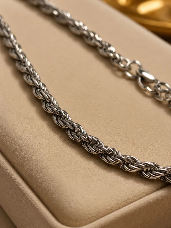 20_Inch_Silver_Tone_Braided_Link_Chain_for_Men_&_Women