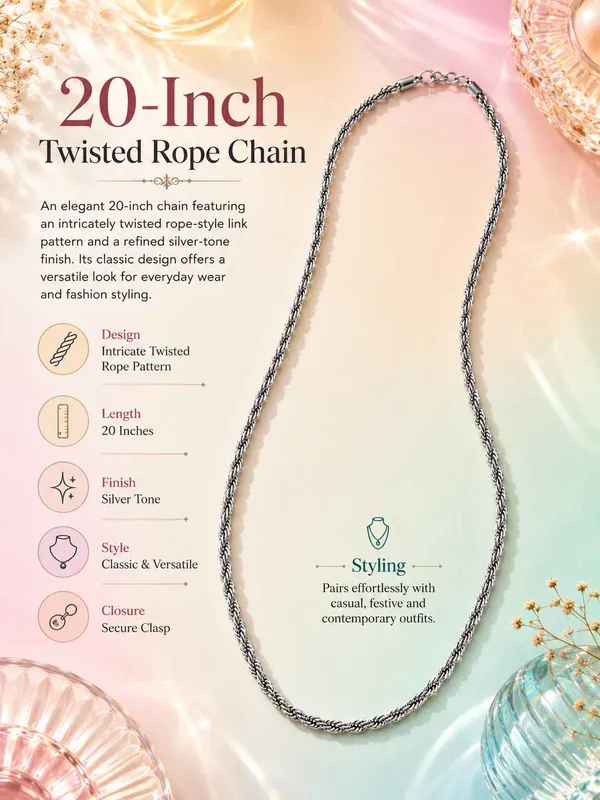 20_Inch_Silver_Tone_Twisted_Rope_Chain_for_Men_&_Women