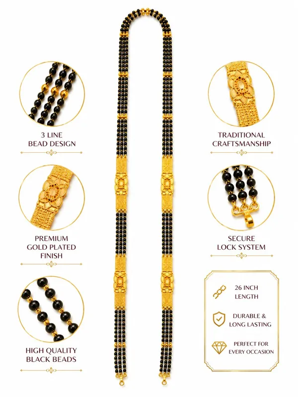 3-Line_Black_Bead_Gold_Plated_Traditional_Mangalsutra