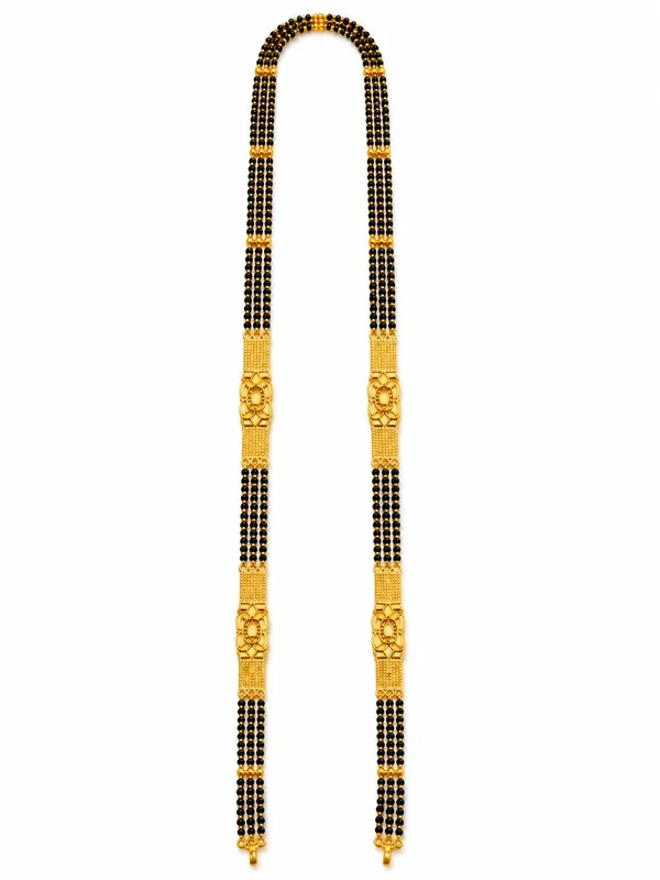 3-Line_Black_Bead_Gold_Plated_Traditional_Mangalsutra