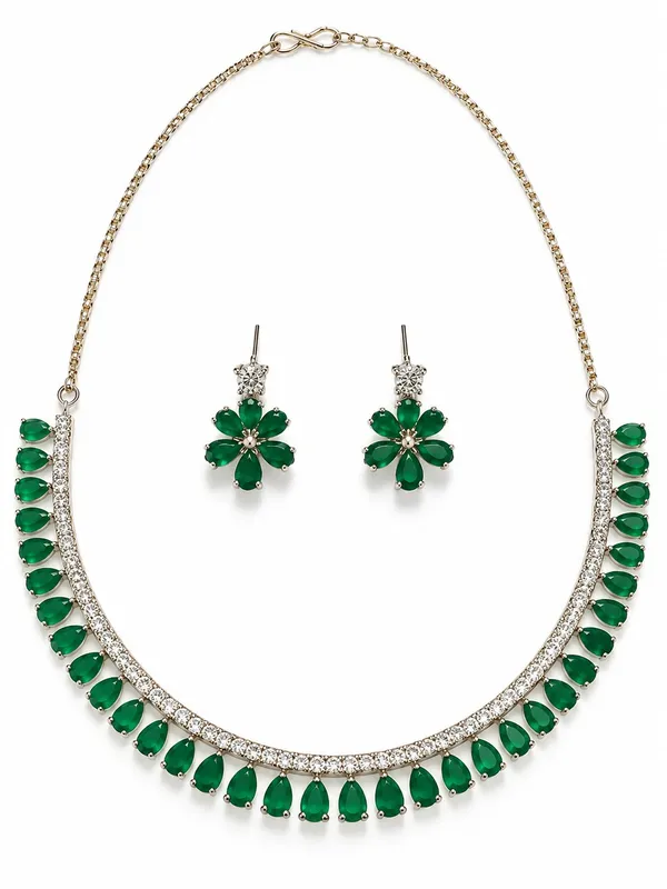 AD_Stone_Green_Floral_Necklace_Set_with_Matching_Earrings