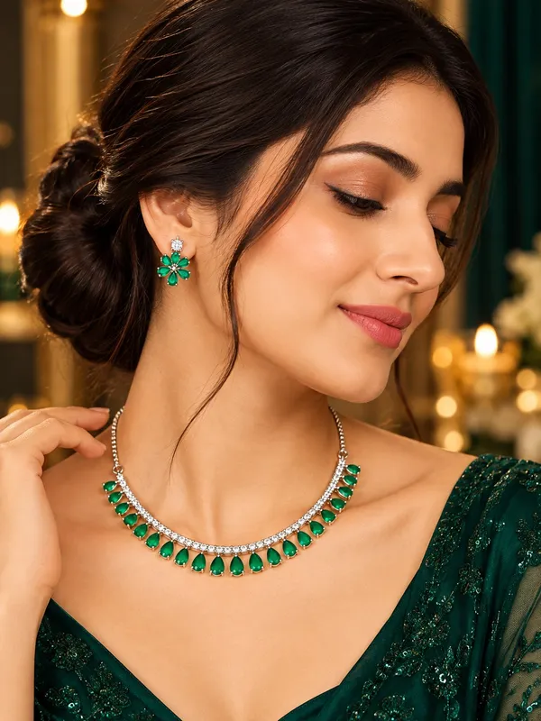AD_Stone_Green_Floral_Necklace_Set_with_Matching_Earrings