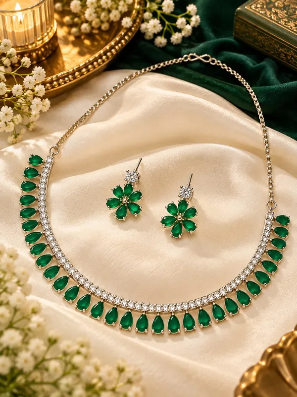 AD_Stone_Green_Floral_Necklace_Set_with_Matching_Earrings