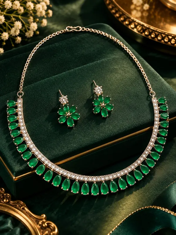 AD_Stone_Green_Floral_Necklace_Set_with_Matching_Earrings