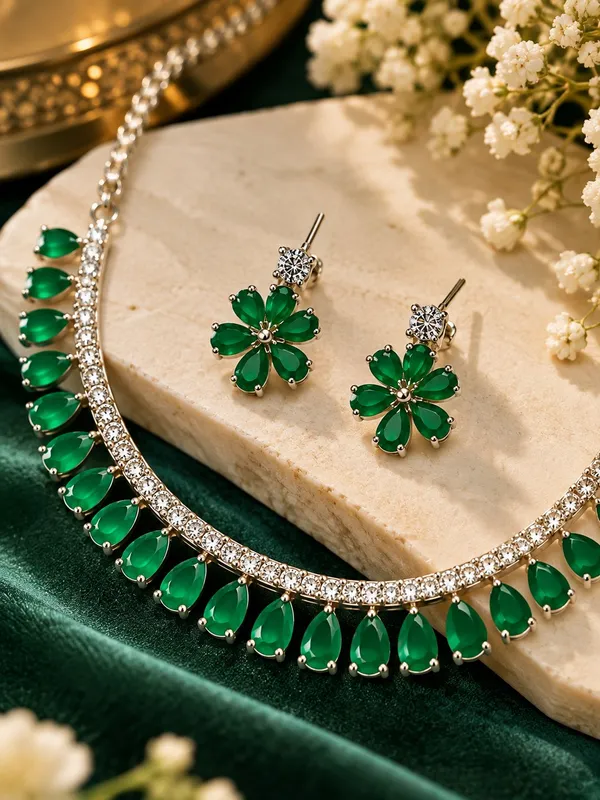 AD_Stone_Green_Floral_Necklace_Set_with_Matching_Earrings