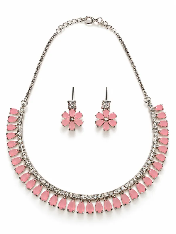 AD_Stone_Pink_Teardrop_Necklace_Set_with_Matching_Earrings